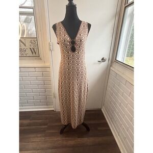 House of Harlow 1960 NWT Geometric‎ Knit Maxi Dress medium boho retro layered